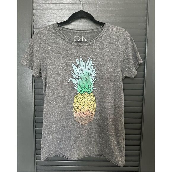 Chaser Pineapple Grey Graphic Tee Shirt - Small - Picture 3 of 7